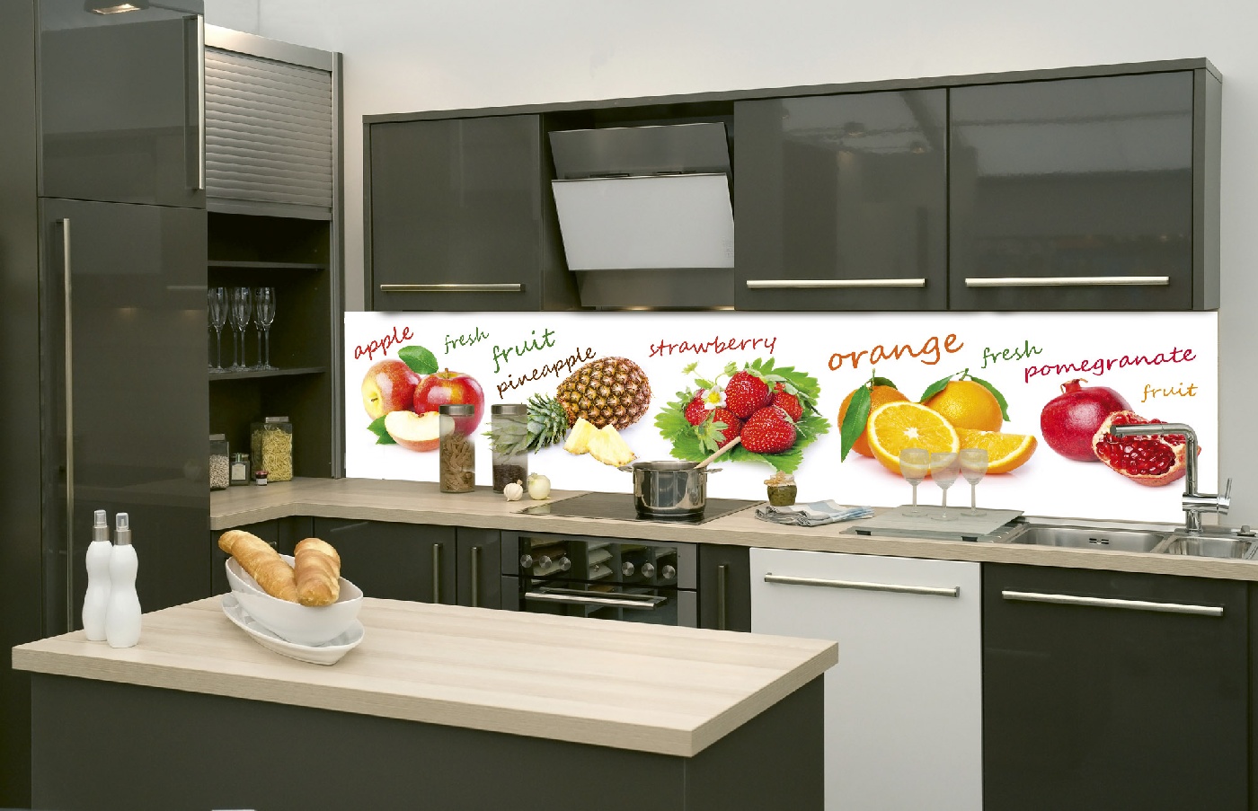 Küchenrückwand Folie - Früchte Mix 260 x 60 cm