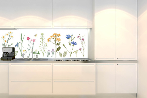 Küchenrückwand Folie - Handgezeichnetes Set 180 x 60 cm