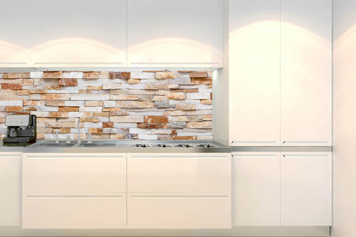Küchenrückwand Folie - Natursteinmauer 180 x 60 cm