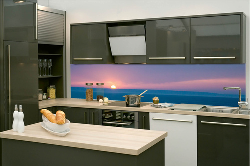 Küchenrückwand Folie - Dramatischer Sonnenaufgang 260 x 60 cm
