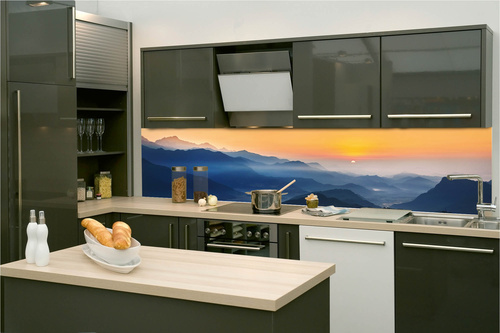 Küchenrückwand Folie - Sonnenaufgang Im Himalaya 260 x 60 cm