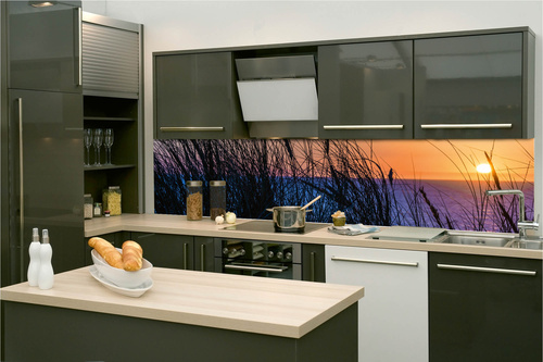 Küchenrückwand Folie - Sonnenuntergang Am Meer 260 x 60 cm
