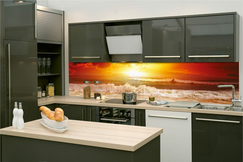 Küchenrückwand Folie - Sonnenuntergang Über Dem Meer 260 x 60 cm