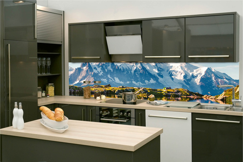 Küchenrückwand Folie - Mont-Blanc-See 260 x 60 cm