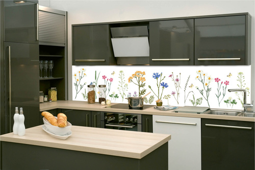 Küchenrückwand Folie - Handgezeichnetes Set 260 x 60 cm