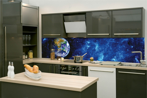 Küchenrückwand Folie - Erde Aus Dem Weltraum 260 x 60 cm
