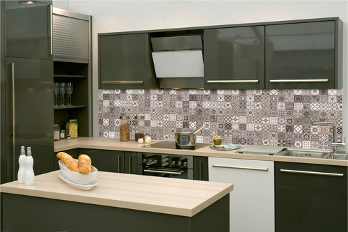 Küchenrückwand Folie - Portugal-Fliesen 260 x 60 cm