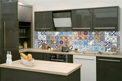 Küchenrückwand Folie - Keramikmuster Aus Lissabon 260 x 60 cm
