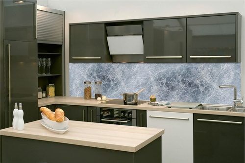 Küchenrückwand Folie - Grauer Marmorhintergrund 260 x 60 cm