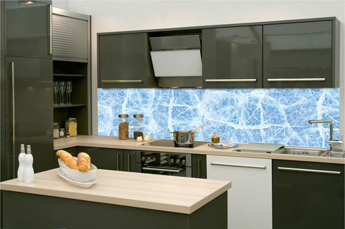 Küchenrückwand Folie - Oberfläche Des Wintereises 260 x 60 cm