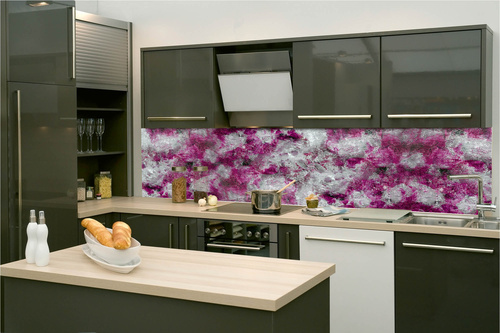 Küchenrückwand Folie - Abstrakte Kunstmalerei 260 x 60 cm