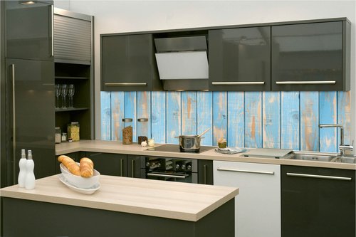 Küchenrückwand Folie - Schäbigem Holz 260 x 60 cm