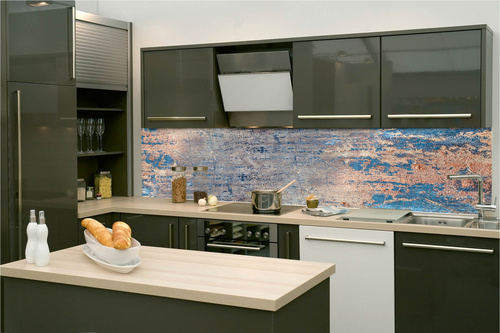 Küchenrückwand Folie - Alte Farbe Auf Dem Rostigen Eisen 260 x 60 cm