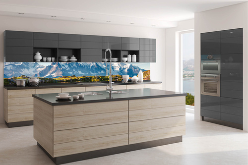 Küchenrückwand Folie - Mont-Blanc-See 350 x 60 cm