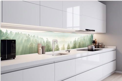 Küchenrückwand Folie - Sonnenstrahlen 420 x 60 cm
