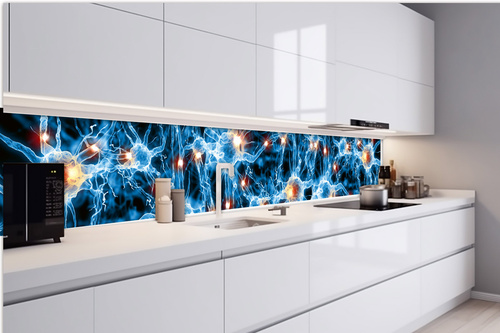 Küchenrückwand Folie - Nervenzelle 420 x 60 cm