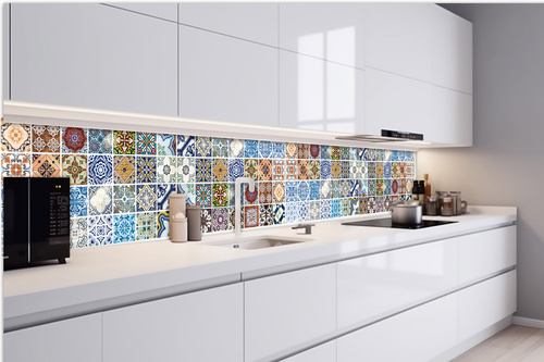 Küchenrückwand Folie - Keramikmuster Aus Lissabon 420 x 60 cm