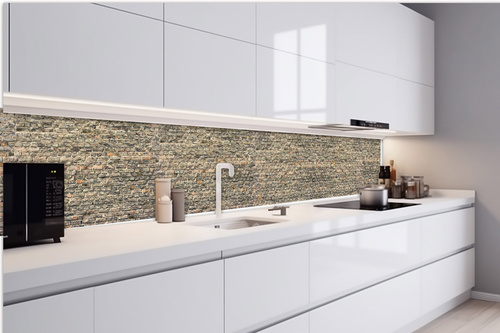 Küchenrückwand Folie - Alte Backsteinmauer 420 x 60 cm