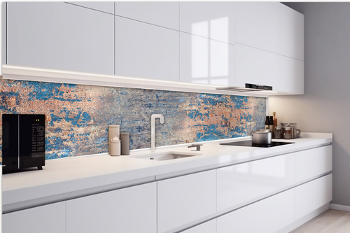 Küchenrückwand Folie - Alte Farbe Auf Dem Rostigen Eisen 420 x 60 cm