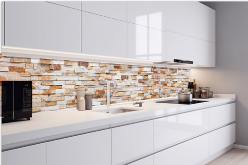 Küchenrückwand Folie - Natursteinmauer 420 x 60 cm