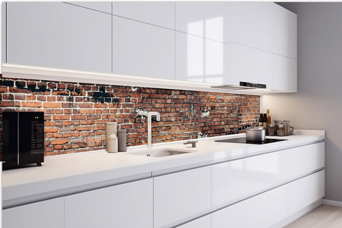 Küchenrückwand Folie - Zerbrochene Wand 420 x 60 cm