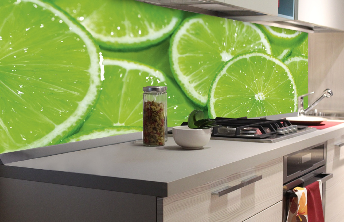 Küchenrückwand Folie - Limone 350 x 60 cm