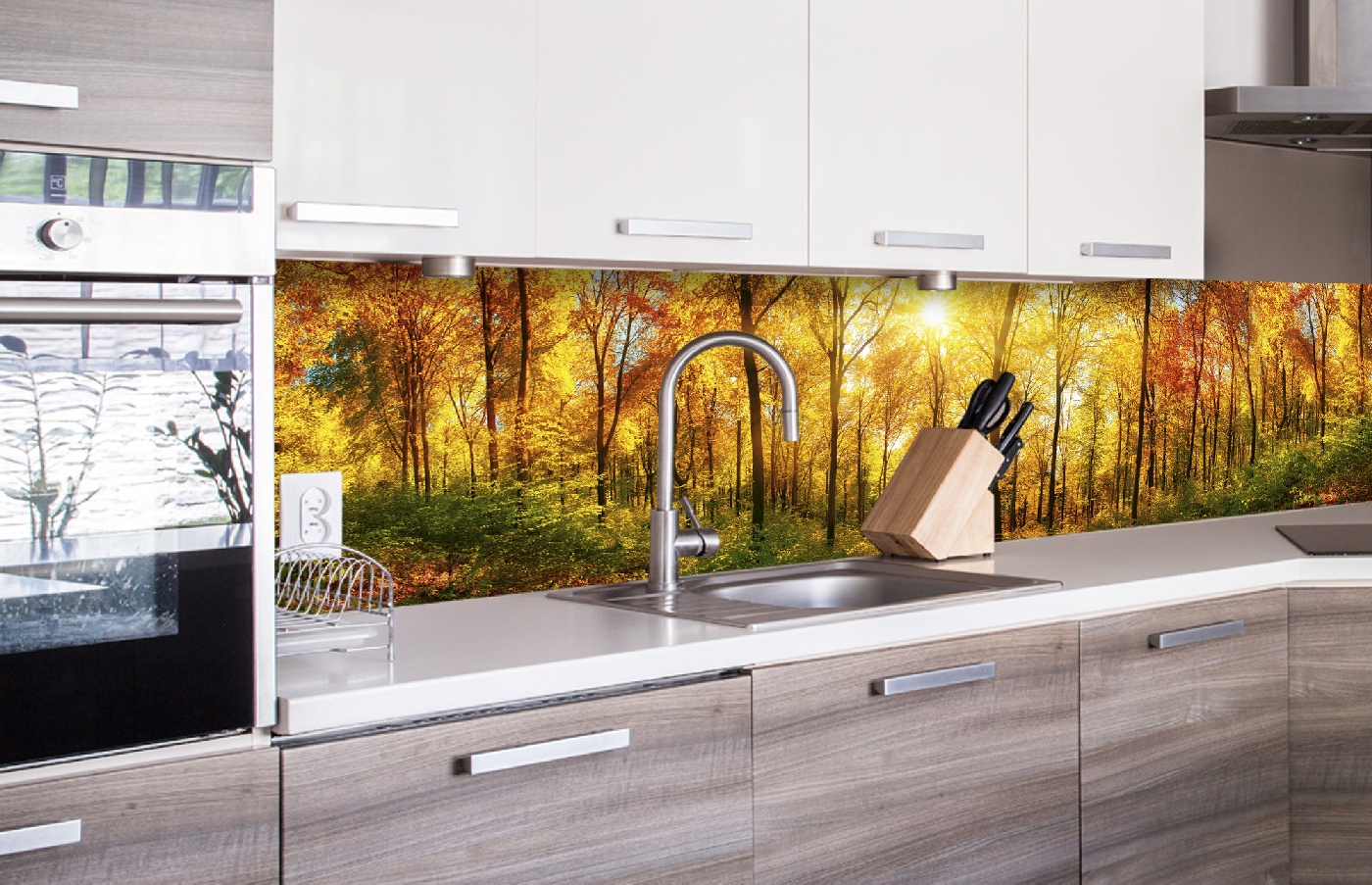 Küchenrückwand Folie - Wand mit abblätternder Farbe 260 x 60 cm