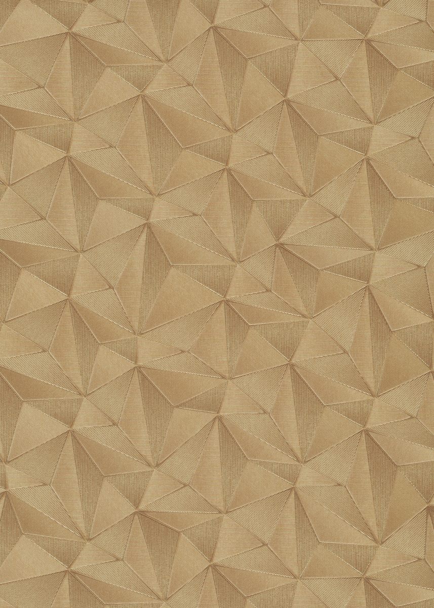 Vliestapete WPE-901237 - Geometrische Muster - Gold